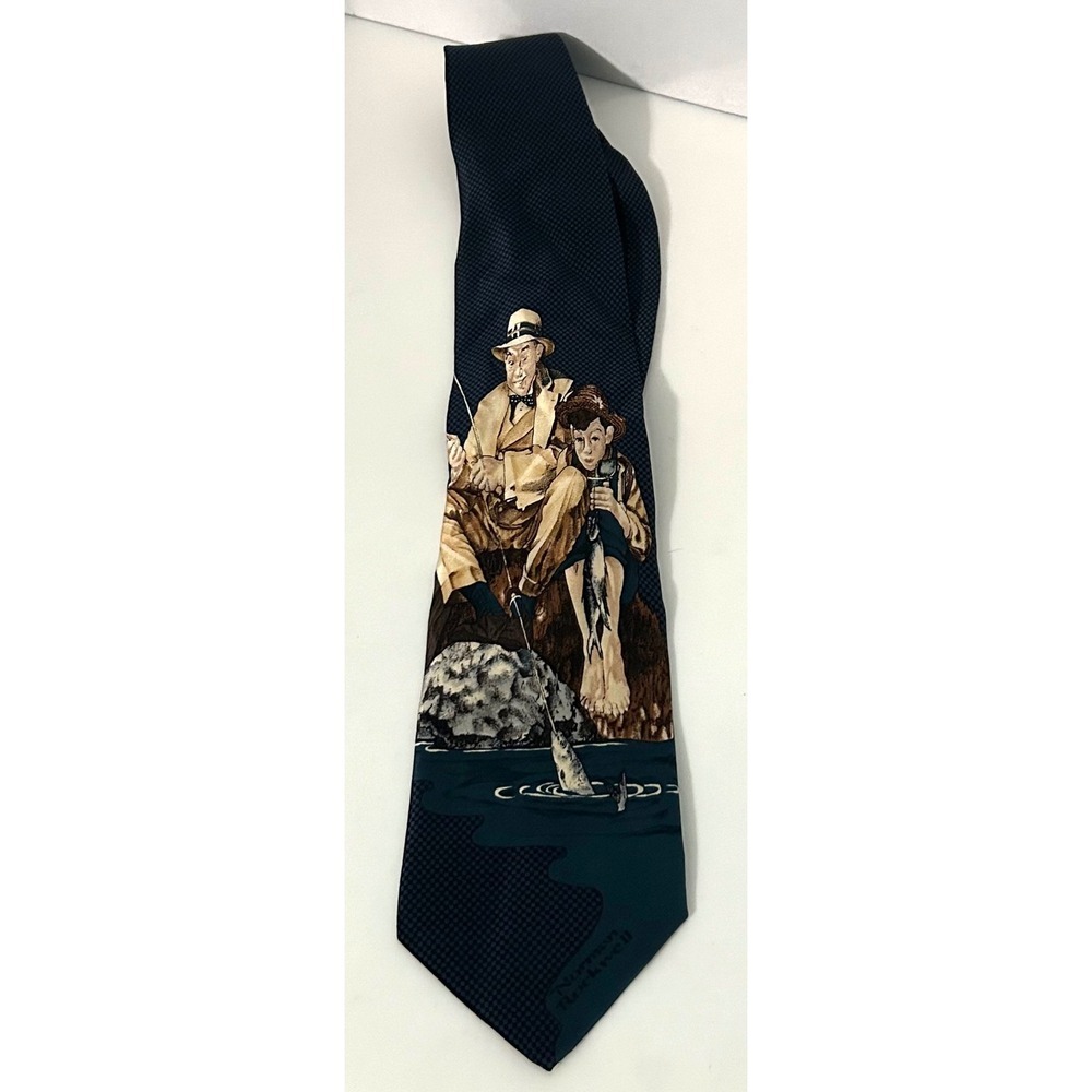 Vintage 1995 Norman Rockwell Saturday Evening Post All Silk Tie